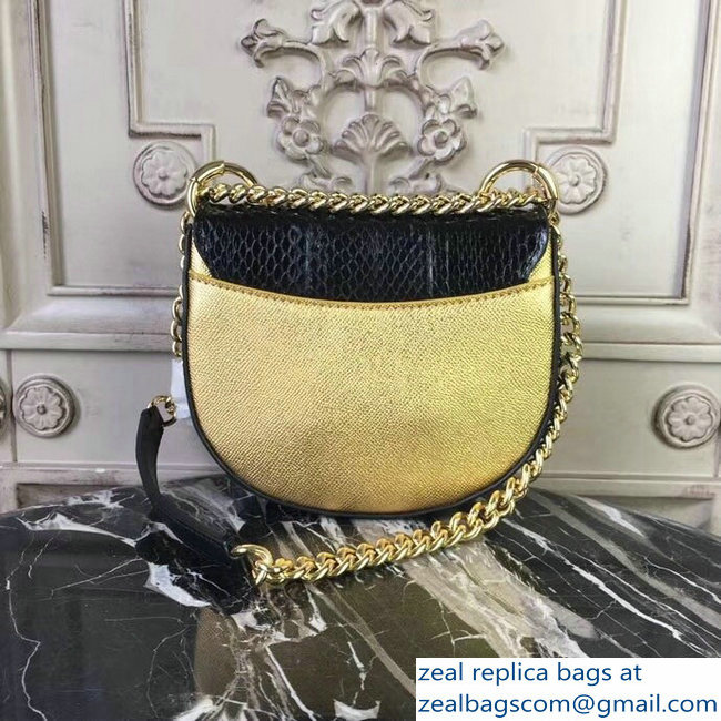 Dolce  &  Gabbana DG Wifi Saddle Shoulder Bag Black/Gold 2018